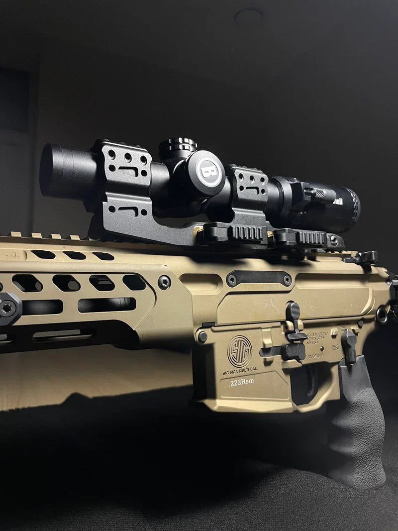 34 mm optinio taikiklio laikiklis su išnešimu | Picatinny QD Ergo bazė