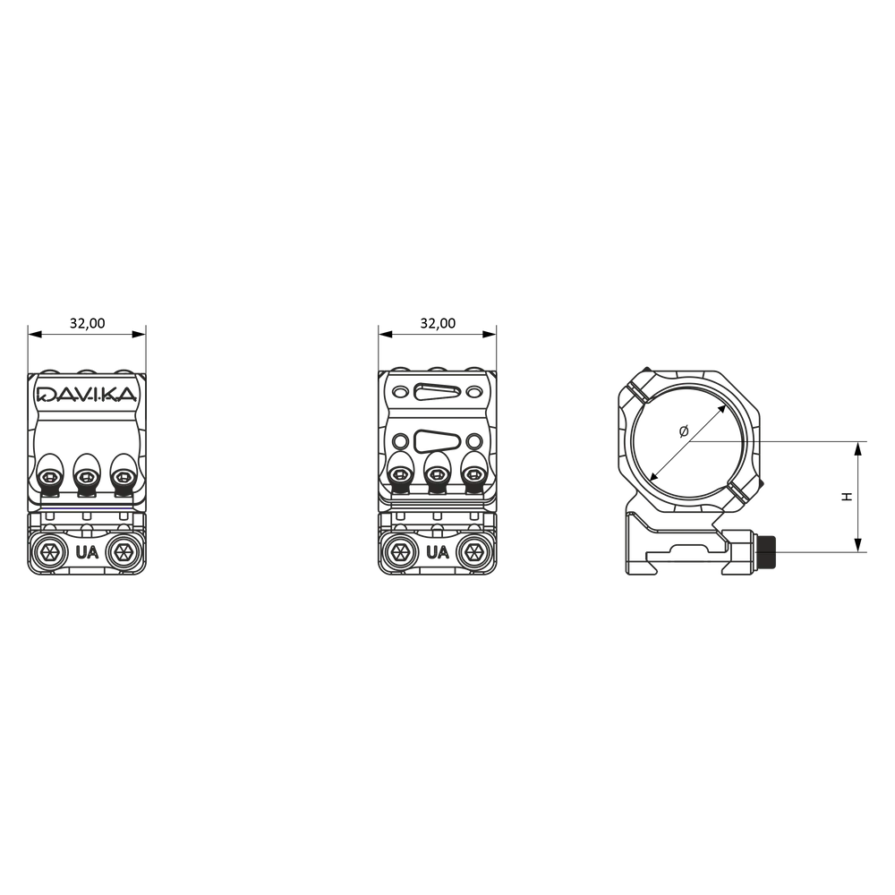 30 mm optinio taikiklio žiedai | Picatinny bėgelis