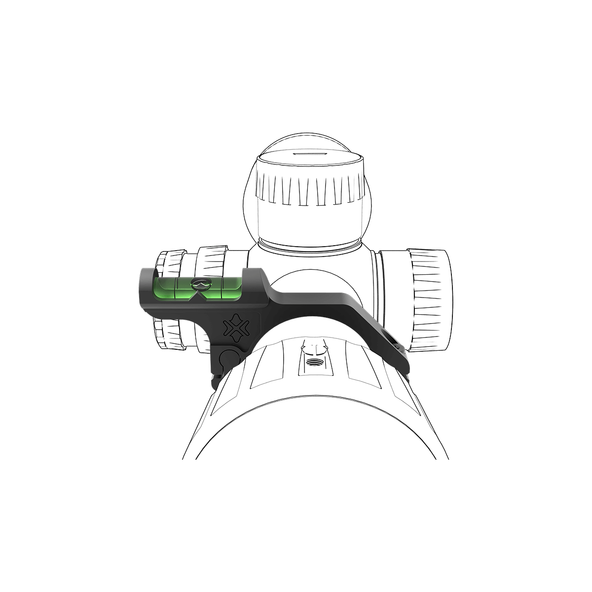 30 mm nuokrypis nuo burbulinio lygio šautuvo optiniam taikikliui