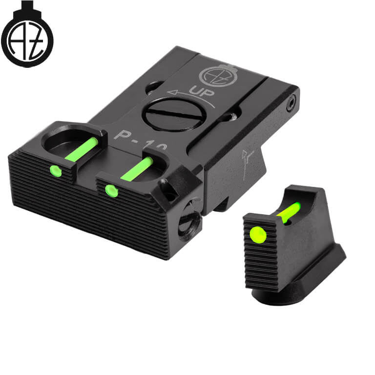 CZ P-10 reguliuojami mechaniniai taikikliai | šviesolaidinis B