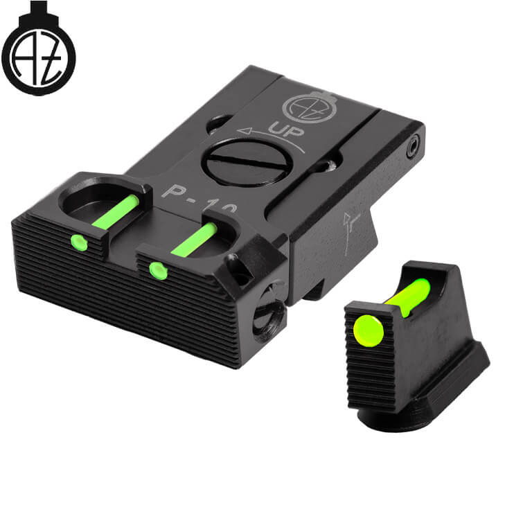 CZ P-10 reguliuojami mechaniniai taikikliai | šviesolaidinis B