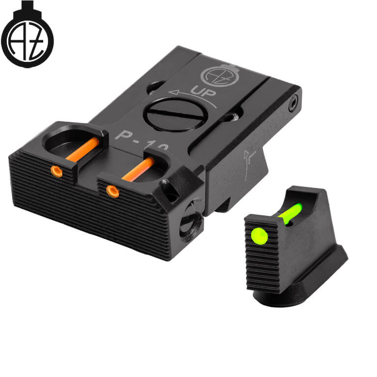 CZ P-10 reguliuojami mechaniniai taikikliai | šviesolaidinis B