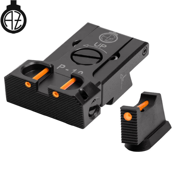 CZ P-10 reguliuojami mechaniniai taikikliai | šviesolaidinis B