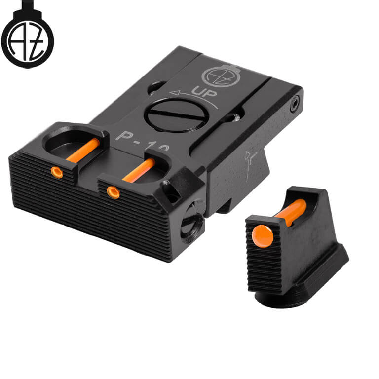 CZ P-10 reguliuojami mechaniniai taikikliai | šviesolaidinis B