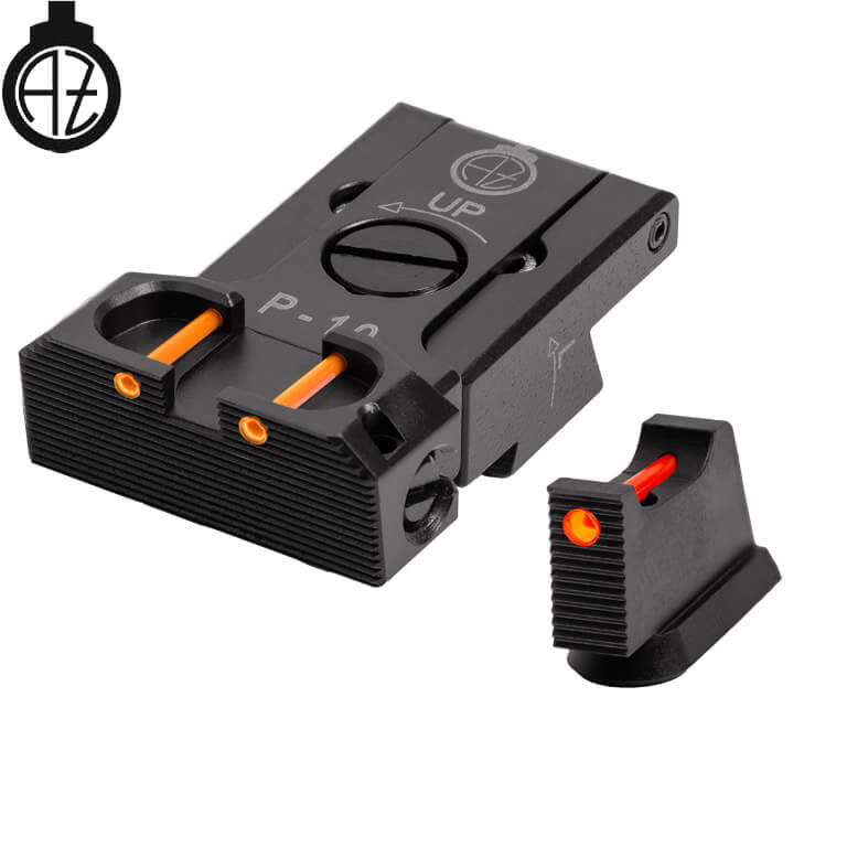 CZ P-10 reguliuojami mechaniniai taikikliai | šviesolaidinis B