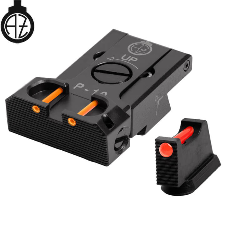 CZ P-10 reguliuojami mechaniniai taikikliai | šviesolaidinis B