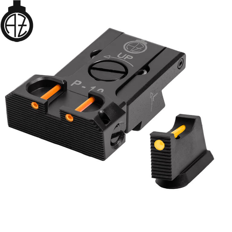 CZ P-10 reguliuojami mechaniniai taikikliai | šviesolaidinis B