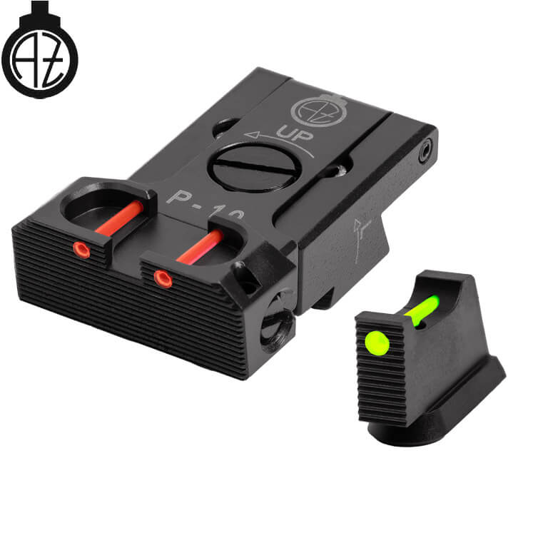 CZ P-10 reguliuojami mechaniniai taikikliai | šviesolaidinis B