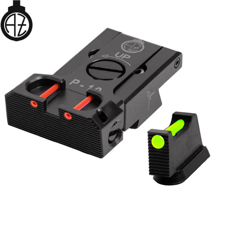 CZ P-10 reguliuojami mechaniniai taikikliai | šviesolaidinis B
