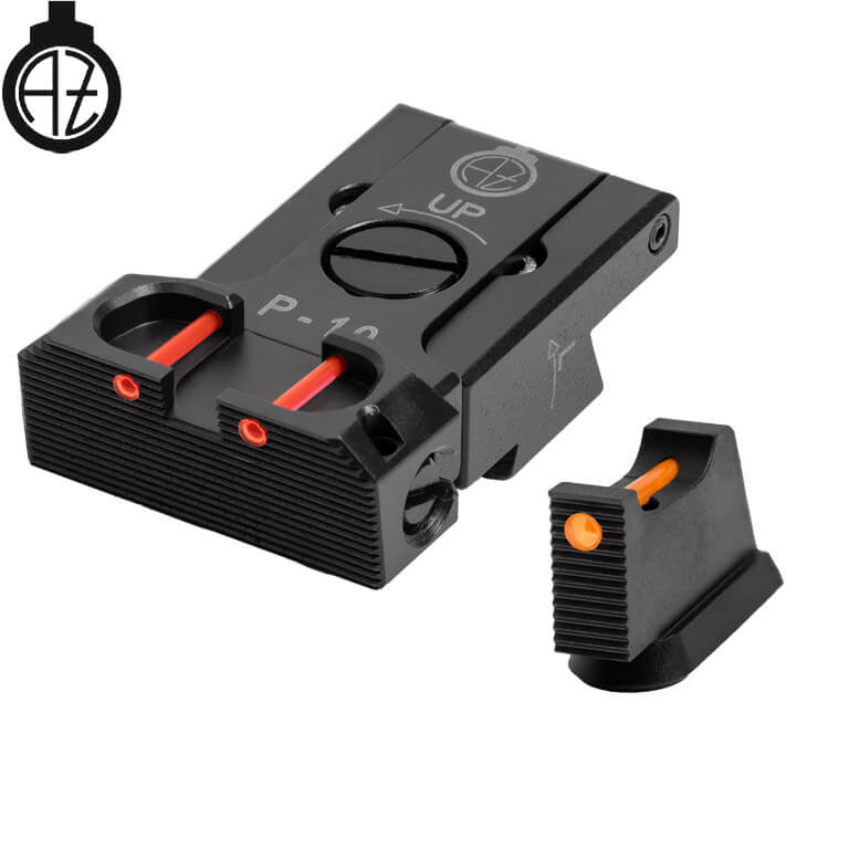 CZ P-10 reguliuojami mechaniniai taikikliai | šviesolaidinis B