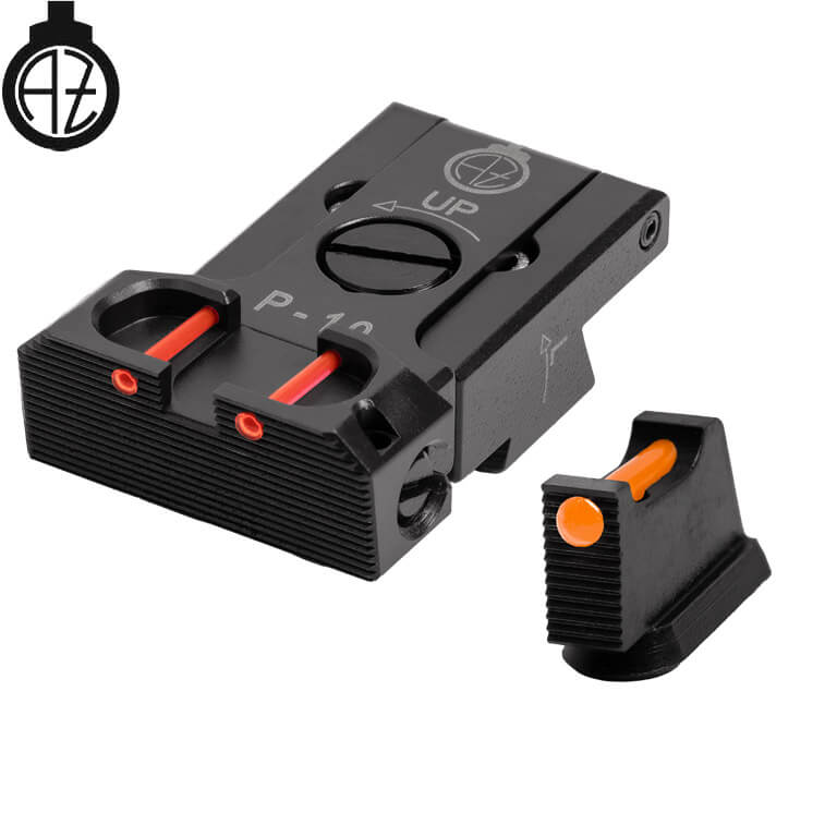 CZ P-10 reguliuojami mechaniniai taikikliai | šviesolaidinis B