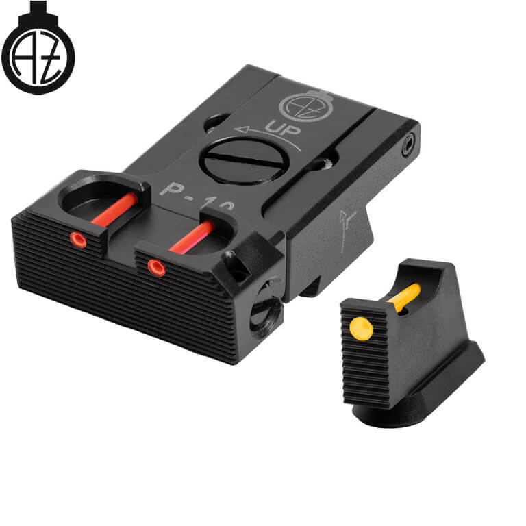 CZ P-10 reguliuojami mechaniniai taikikliai | šviesolaidinis B