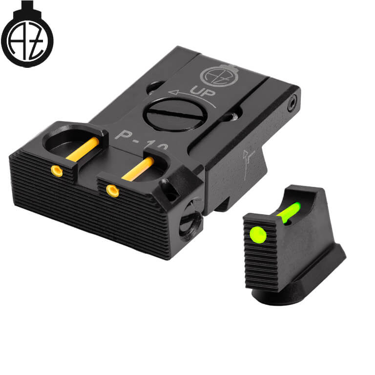 CZ P-10 reguliuojami mechaniniai taikikliai | šviesolaidinis B