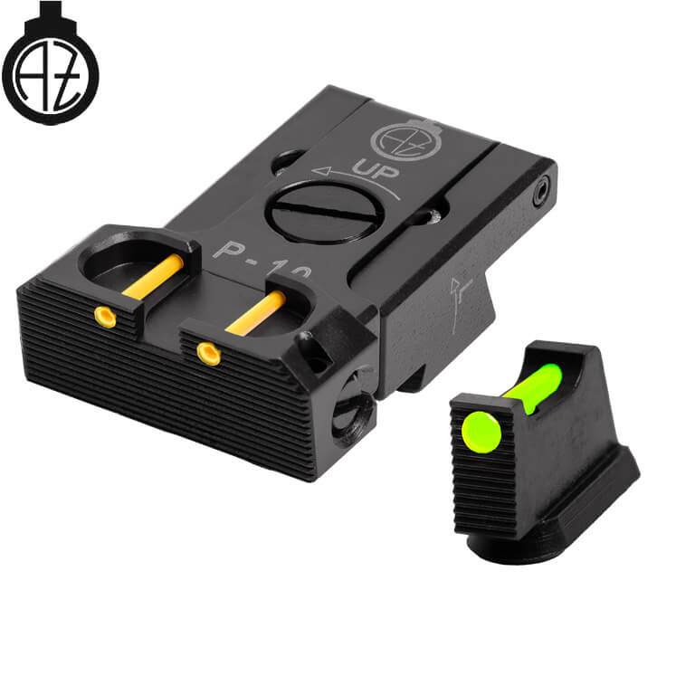 CZ P-10 reguliuojami mechaniniai taikikliai | šviesolaidinis B