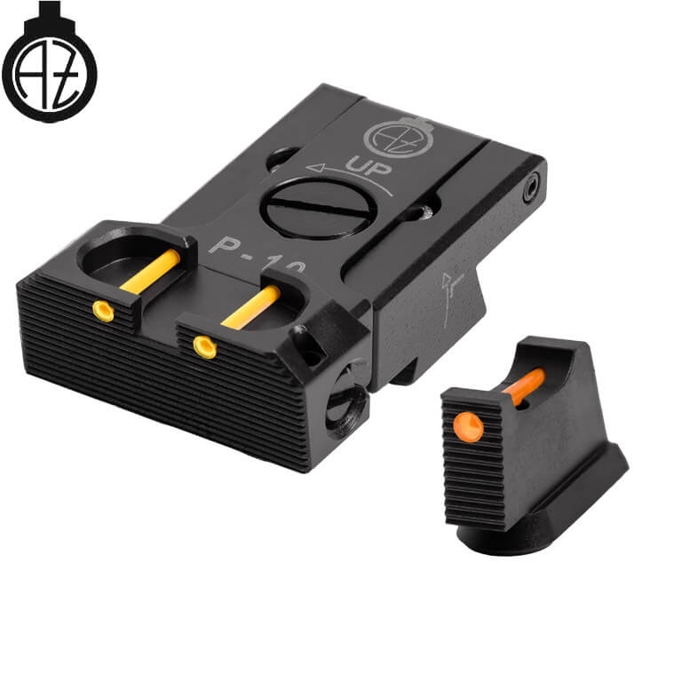 CZ P-10 reguliuojami mechaniniai taikikliai | šviesolaidinis B