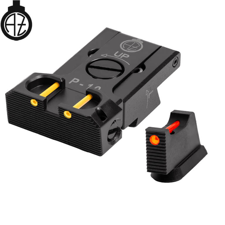 CZ P-10 reguliuojami mechaniniai taikikliai | šviesolaidinis B
