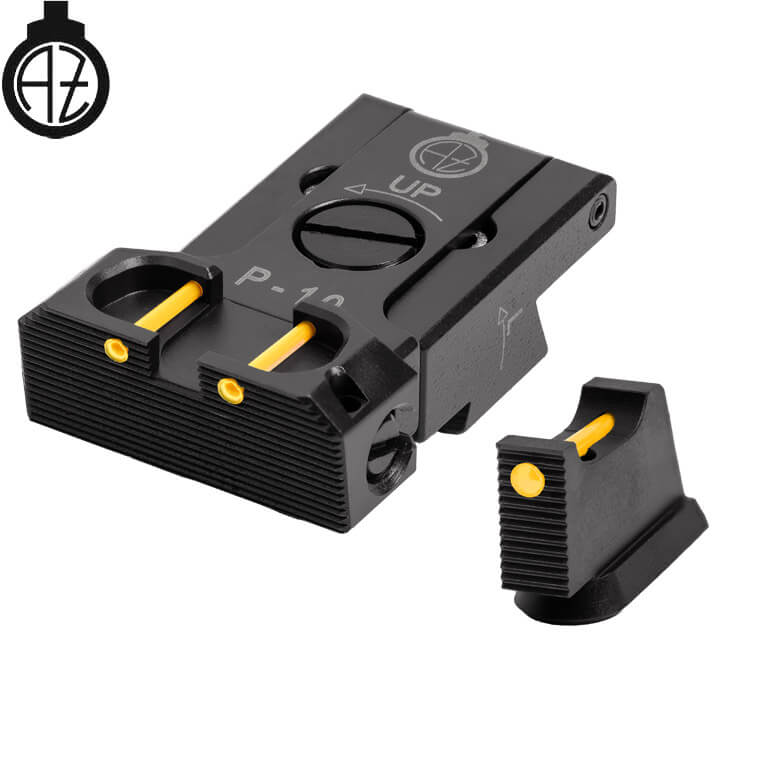 CZ P-10 reguliuojami mechaniniai taikikliai | šviesolaidinis B