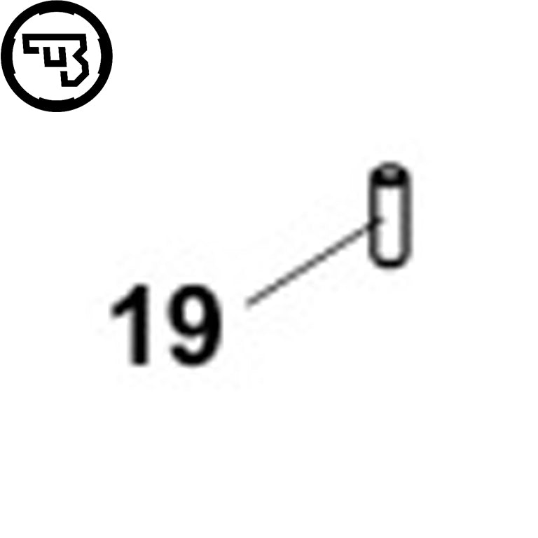 CZ Shadow 2, CZ 75B, CZ 75 SP-01 Shadow gaiduko ašies fiksavimo kaištis | dalis #19