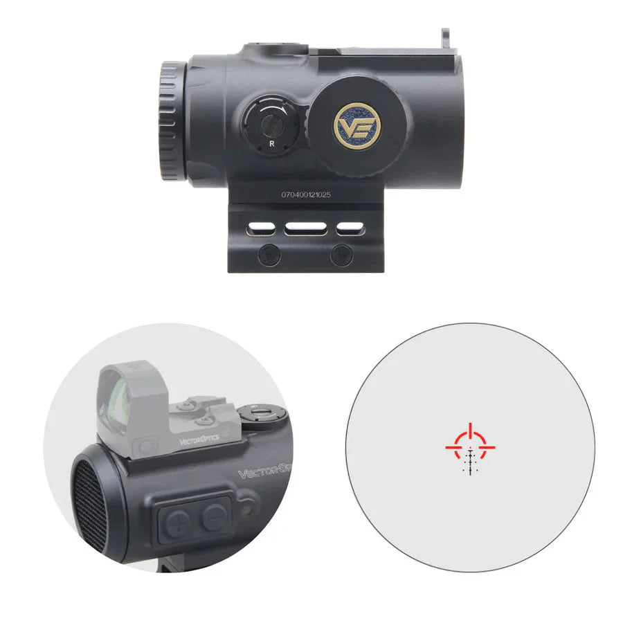 Vector Optics Paragon 4x24 itin kompaktiškas prizmės šautuvo taikiklis Vector Optics