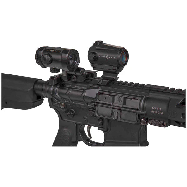 Sightmark XTM-3 3x didintuvas su LQD atverčiamu į šoną laikikliu
