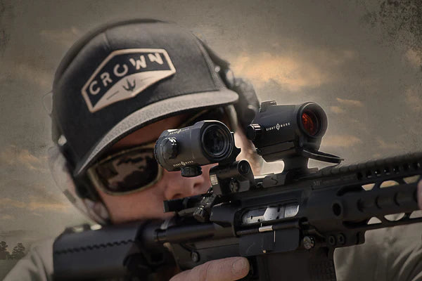 Sightmark XTM-3 3x didintuvas su LQD atverčiamu į šoną laikikliu