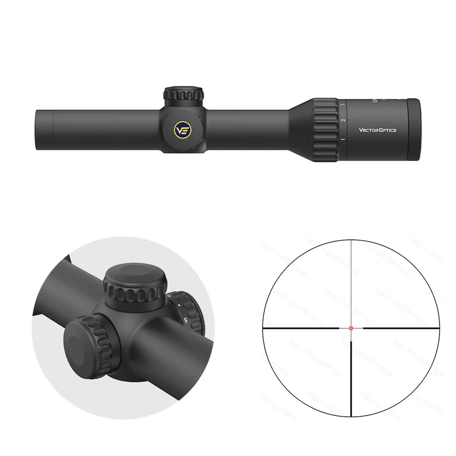 Vector Optics Continental x6 1-6x24 Fiber optinis taikiklis