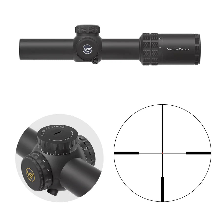 Vector Optics Grizzly 1-6x24i HD Fiber optinis taikiklis