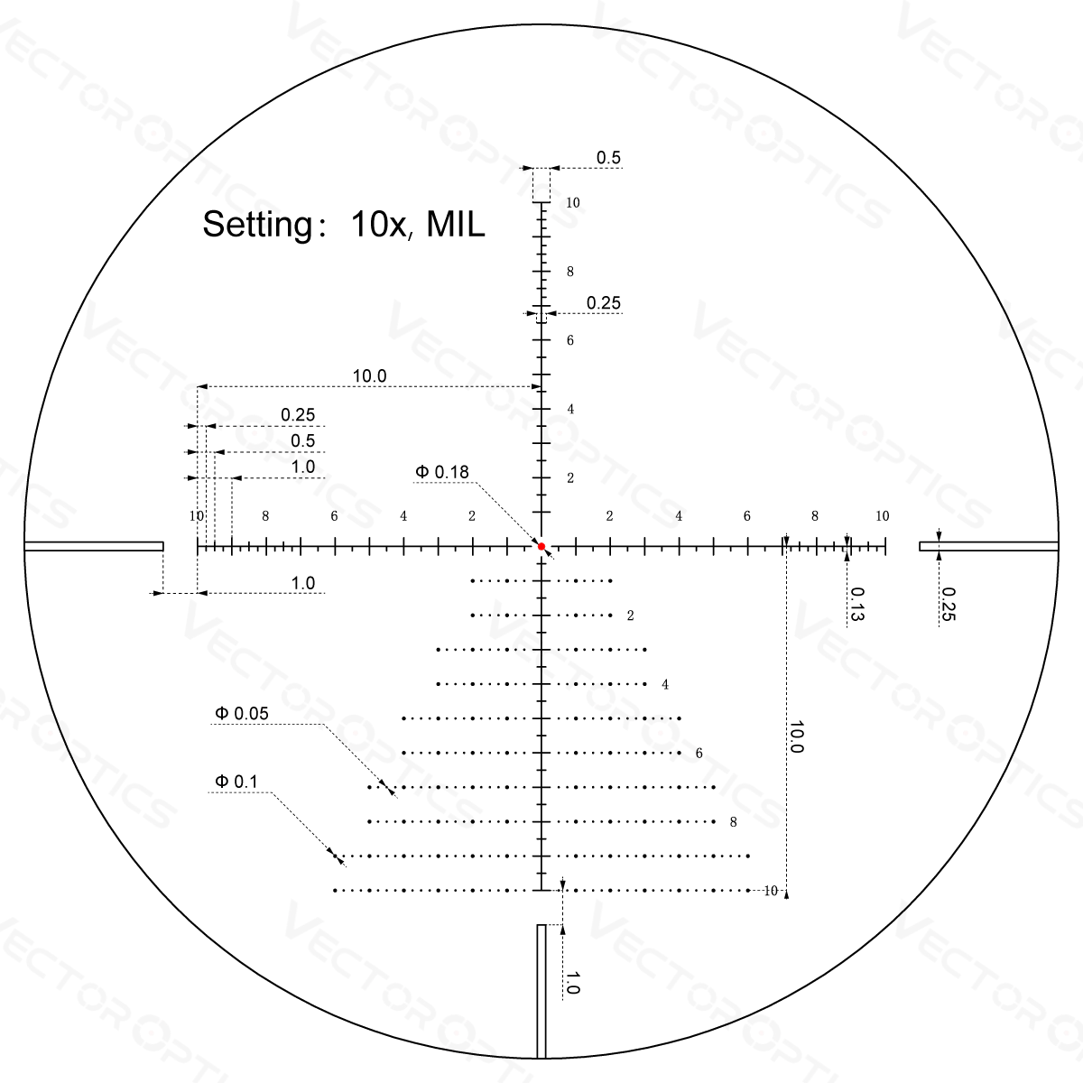 Vector Optics Veyron 6-24x44IR SFP kompaktiškas taikiklis šautuvui Vector Optics