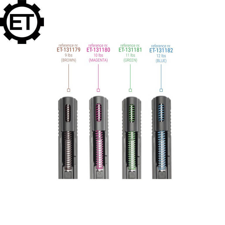 CZ Shadow 2, CZ TS 2, CZ 75B ir SP-01 grįžtamosios spyruoklės kalibravimo rinkinys