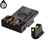 CZ P-10 reguliuojami mechaniniai taikikliai | šviesolaidinis B 