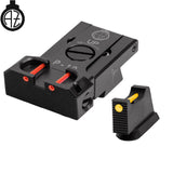 CZ P-10 reguliuojami mechaniniai taikikliai | šviesolaidinis B 