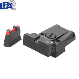 CZ 75B, CZ P-01, CZ 75 SP-01 pilnai reguliuojamų mechaninių taikiklių komplektas su optiniais siūleliais LPA | tipas A