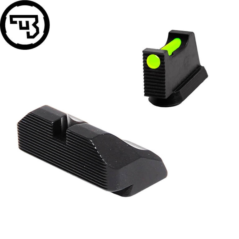 CZ P-10 Optics Ready mechaniniai taikikliai su šviesolaidžiais | CZ