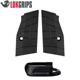 CZ Shadow 2 Compact & Carry trumpintos aliuminio rankenos plokštelės & aliuminio magwell | Gridlok_juoda