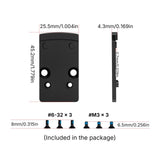 Footprint adapteris | iš Trijicon RMR į Shield RMSc & K-series footprint