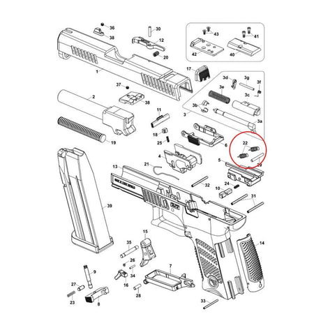 CZ P-10 nuleistuko svirties spyruoklė | 2 vnt.