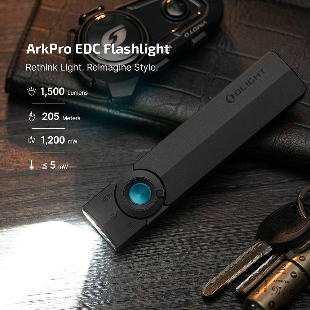 Olight ArkPro | plokščias 4-in-1 EDC žibintuvėlis | 1.500 lm