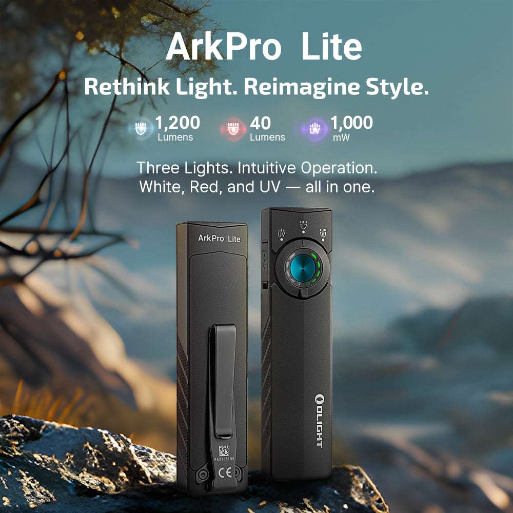 Olight ArkPro Lite | plokščias 3-in-1 EDC žibintuvėlis | 1.200 lm