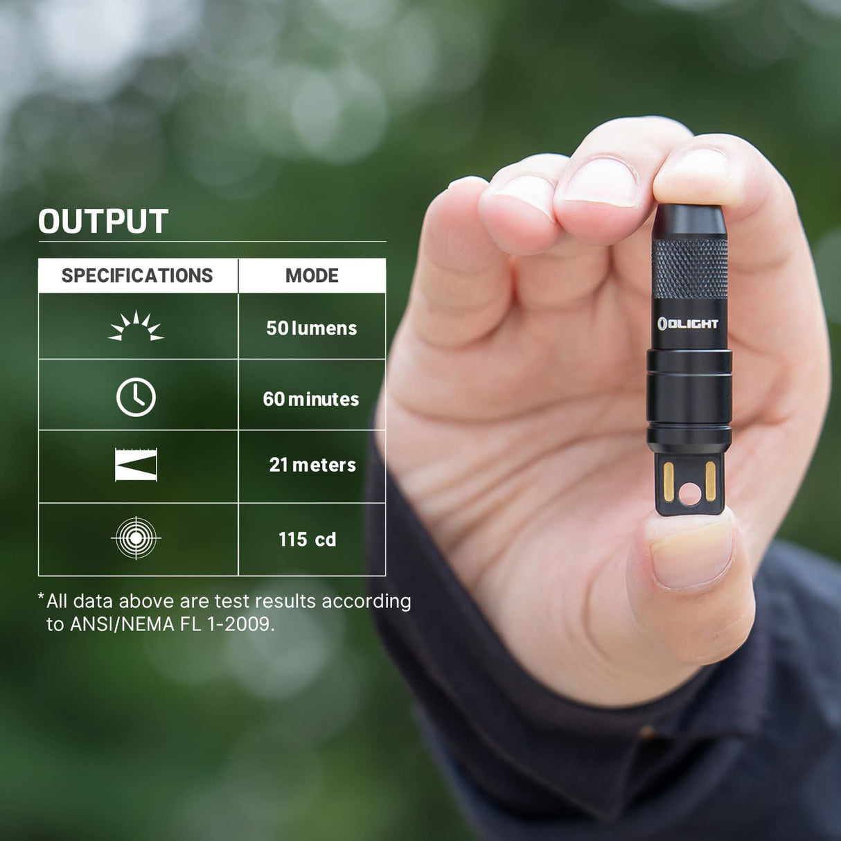 Olight imini 2 | mini įkraunamas raktų pakabuko žibintuvėlis | 50 lm