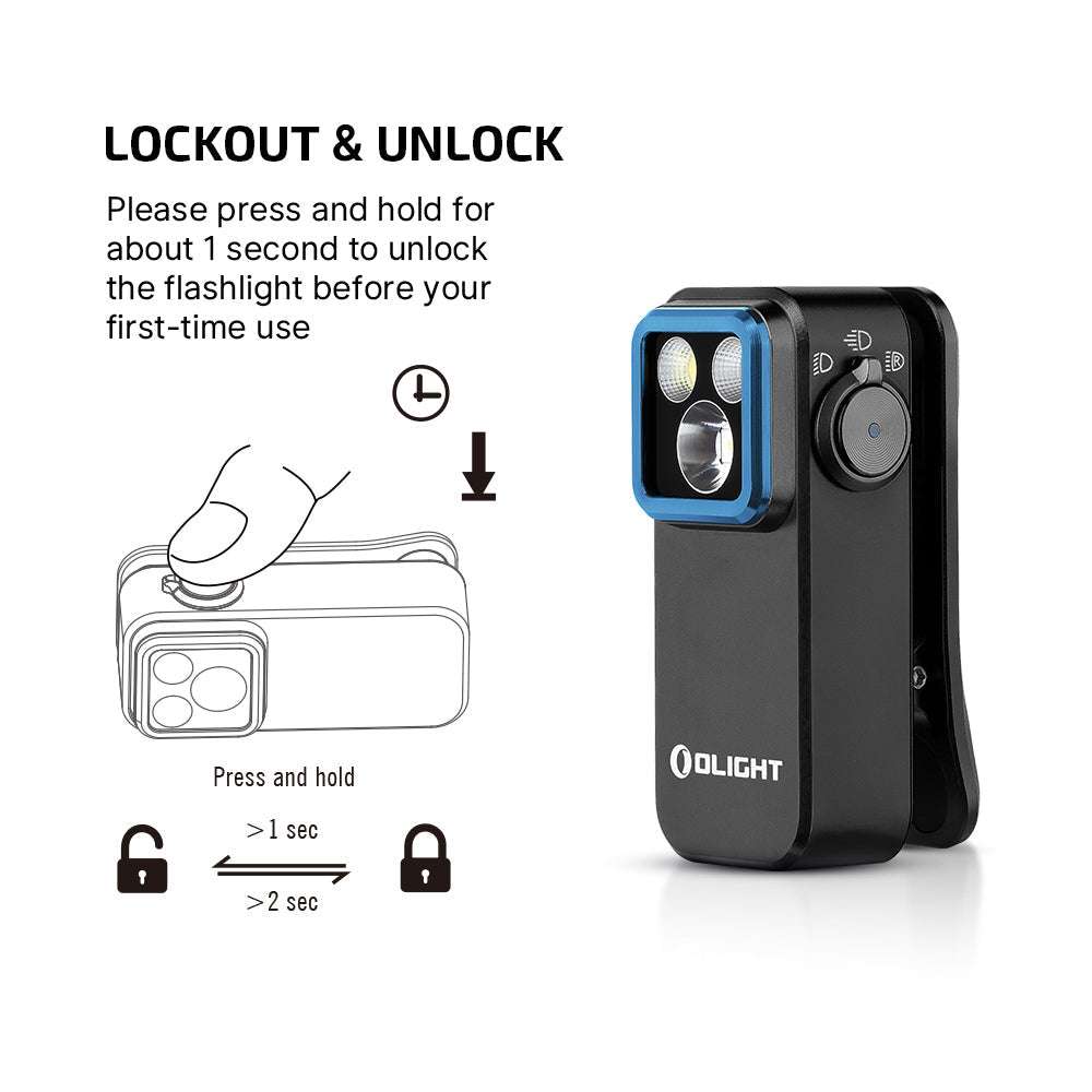 Olight Oclip Pro | daugiafunkcis klipsinis žibintuvėlis | 500 lm