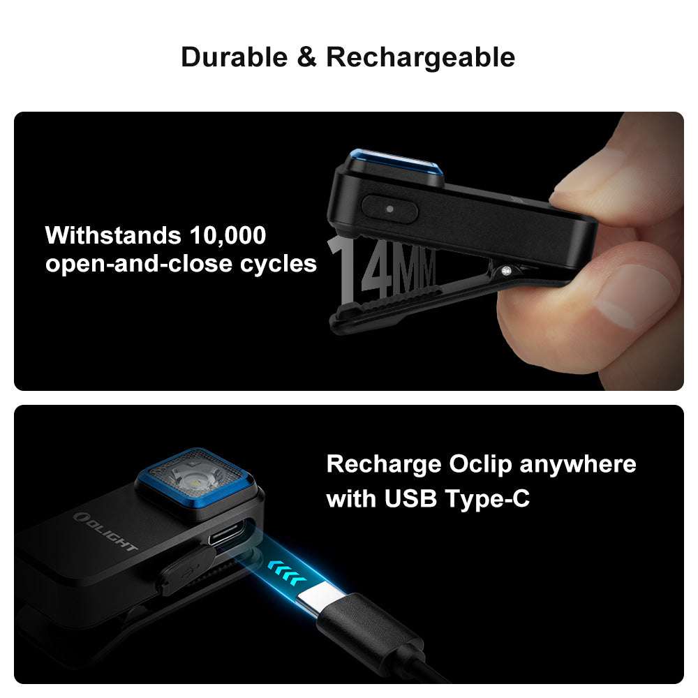 Olight Oclip | įkraunamas EDC klipsinis žibintuvėlis | 300 lm