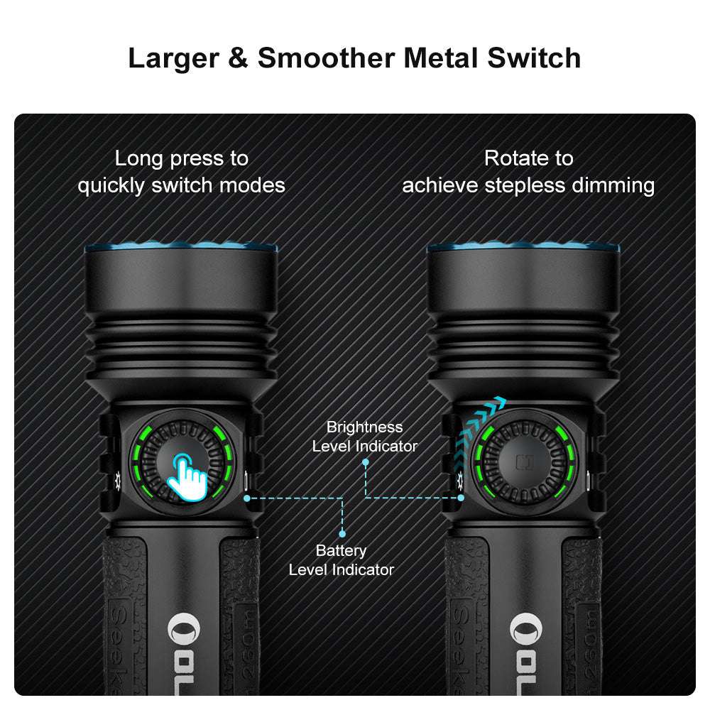 Olight Seeker 4 Pro | didelės galios žibintuvėlis | 4.600 lm