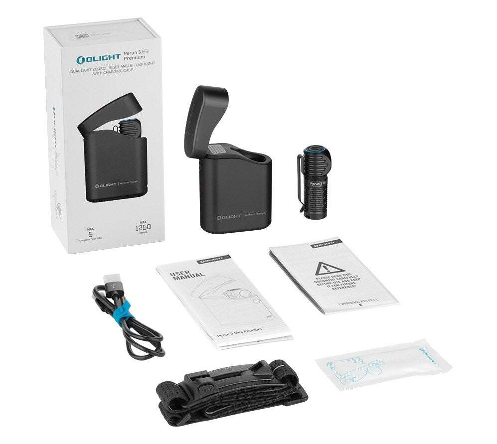 Olight Perun 3 Mini Premium | įkraunamas galvos žibintas | 1.250 lm