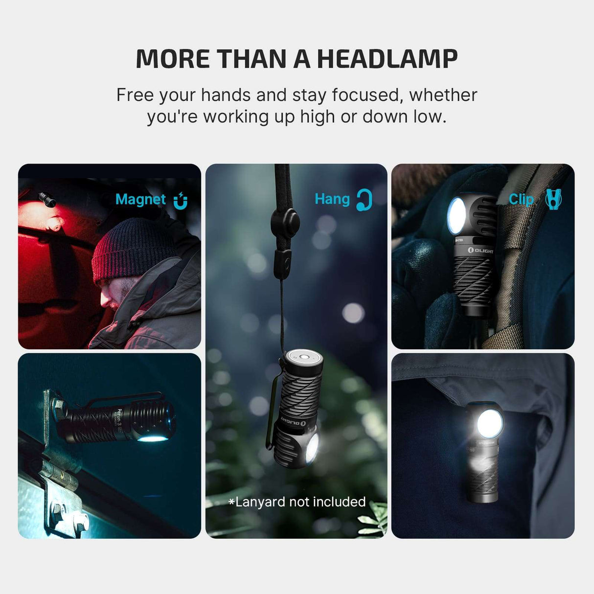 Olight Perun 3 Mini | įkraunamas galvos žibintas | 1.250 lm